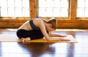 Corporate office yoga with hipheather